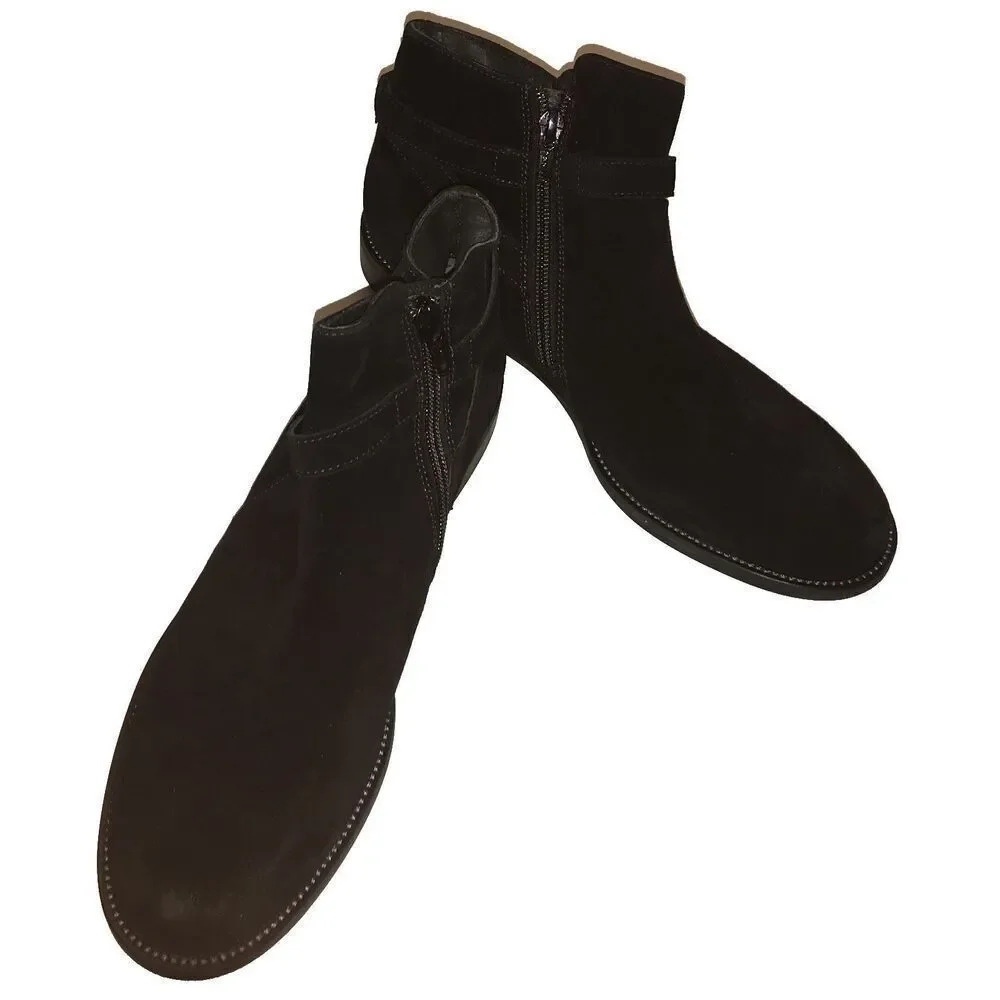 PAUL GREEN Reeve Ankle Boot, Bootie Black Soft Suede $535 New Size UK 7.5 US 10